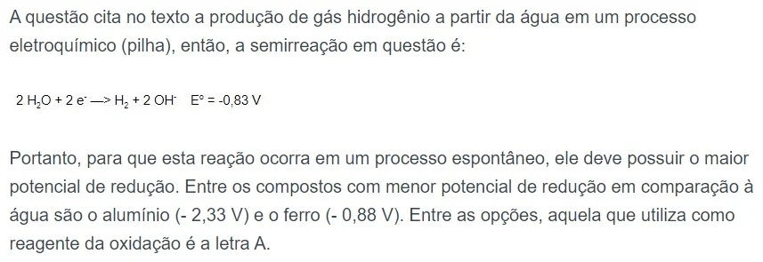 Resolução Enem 2019 - Questão 91